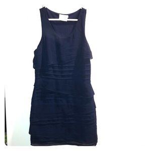 Final price! Lush brand scalloped navy blue dress